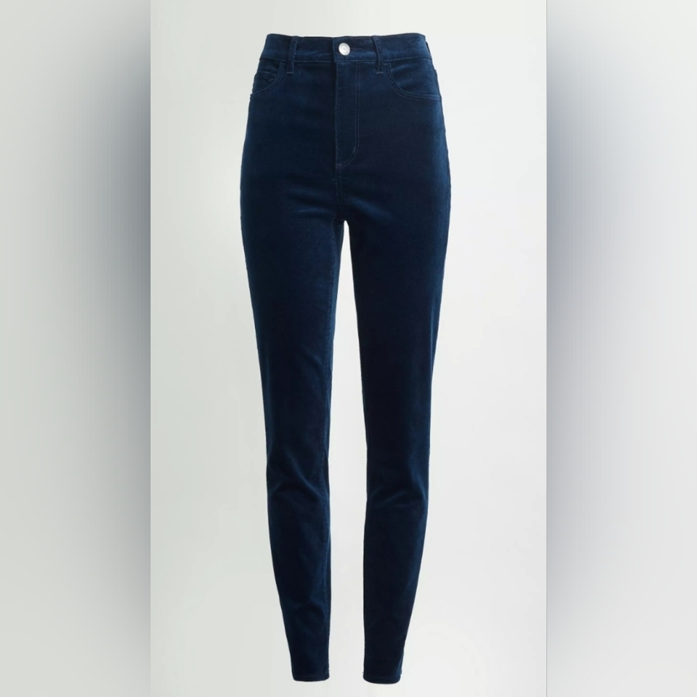 LOFT High Rise Skinny Curvy Velvet Skinny Sz 6 / 28 Indigo
